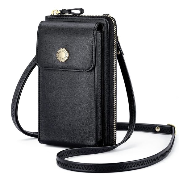 Small Crossbody Bags, Rfid Leather Cell Phone Wallet, Trendy Uwu ;) - Picture 1 of 6